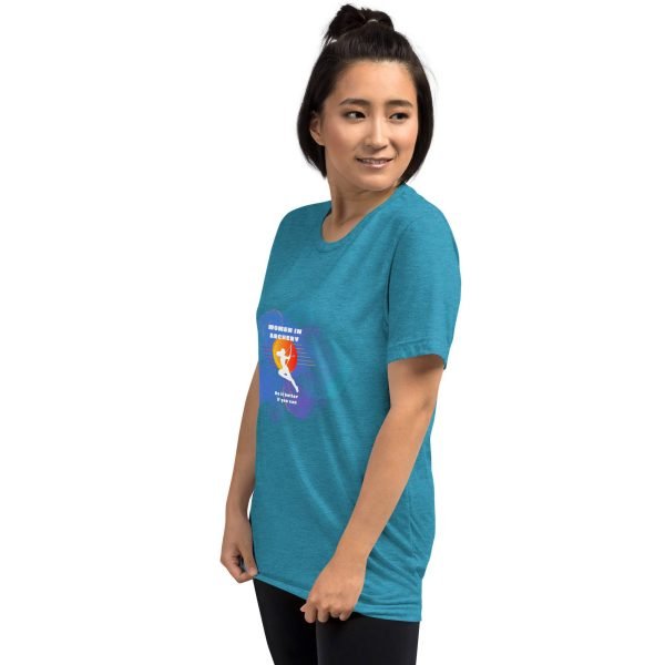 Women in archery (cosmic background) Short sleeve t-shirt