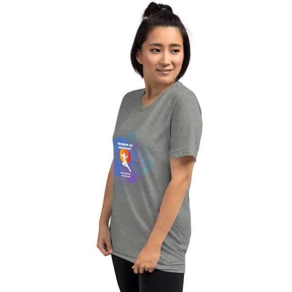 Women in archery (cosmic background) Short sleeve t-shirt