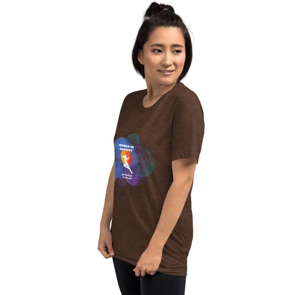 Women in archery (cosmic background) Short sleeve t-shirt