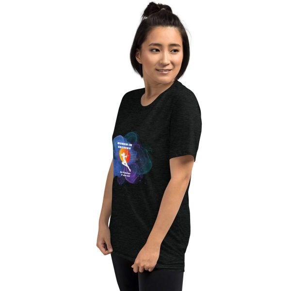 Women in archery (cosmic background) Short sleeve t-shirt
