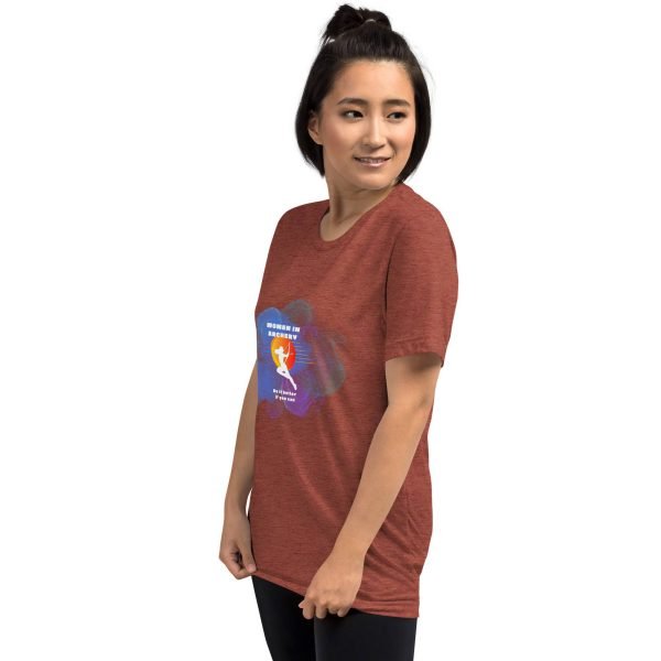 Women in archery (cosmic background) Short sleeve t-shirt