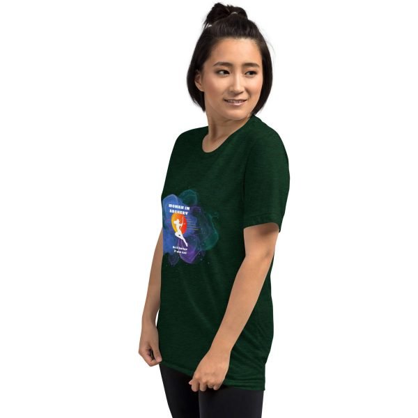 Women in archery (cosmic background) Short sleeve t-shirt