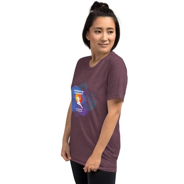 Women in archery (cosmic background) Short sleeve t-shirt