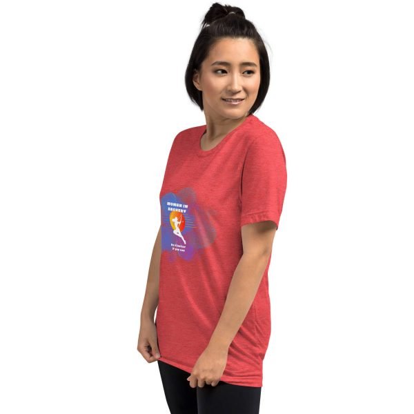 Women in archery (cosmic background) Short sleeve t-shirt