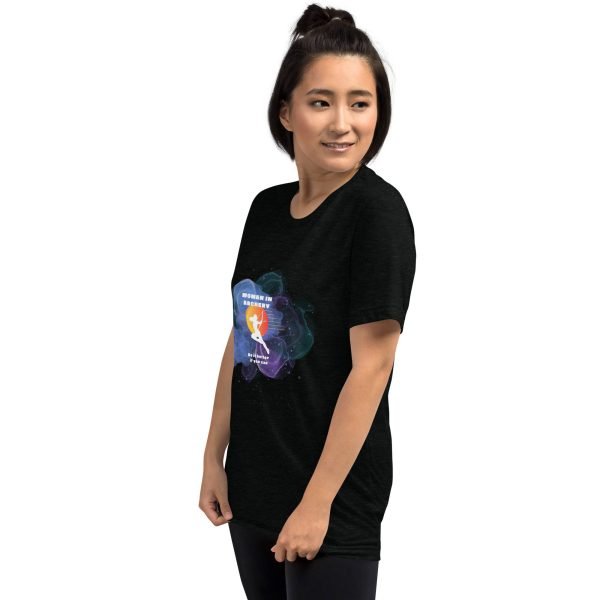Women in archery (cosmic background) Short sleeve t-shirt