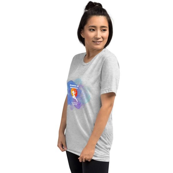 Women in archery (cosmic background) Short sleeve t-shirt